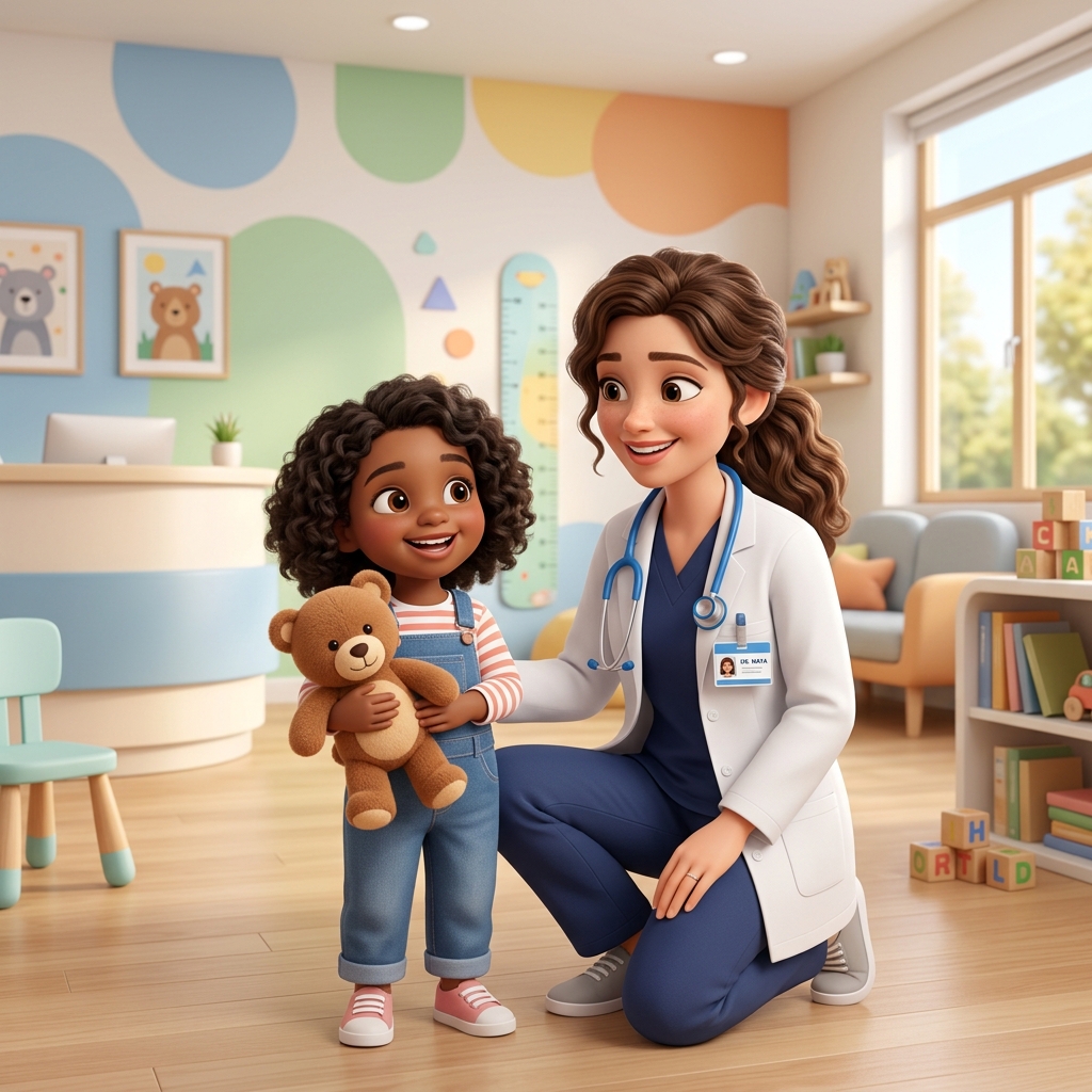 Pediatric Doctor with child